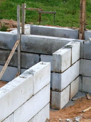 Фундаментные подушки из газобетона