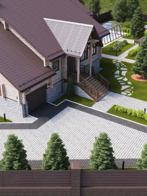 3D-визуализация реконструкции коттеджа