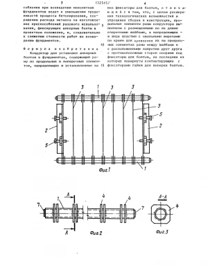 Фиксация расположения анкерных болтов в фундаменте
