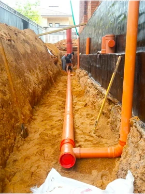 Устройство системы водоотведения при строительстве фундамента